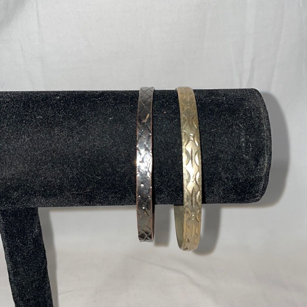Two bangle bracelets  